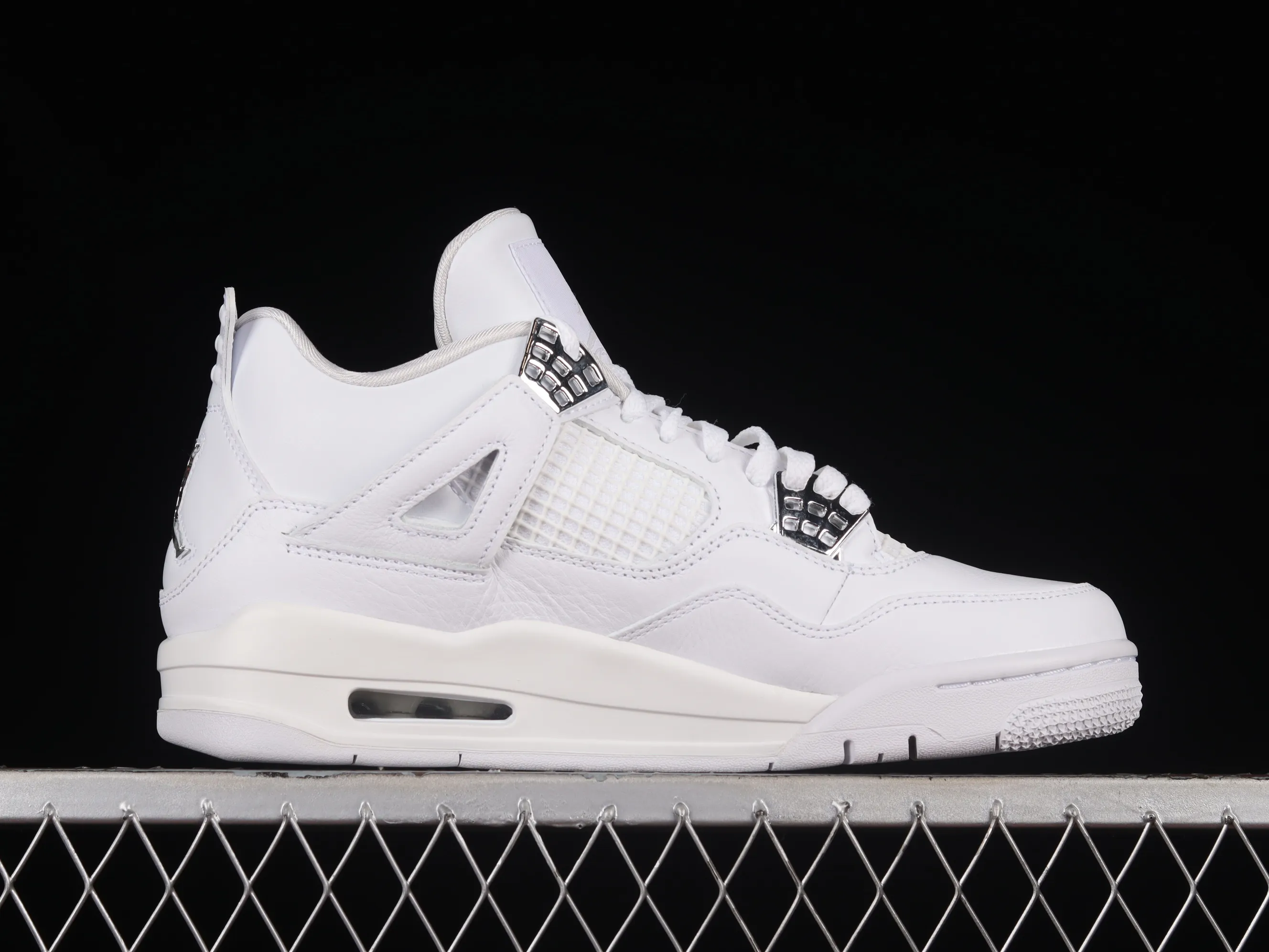 All Categories Air Jordan Jordan Series Basketball Shoes Air Jordan 4 Pure Original Version Air Jordan 4 Retro "PureMoney" AJ4 Joe 4 White Cat Full First Layer Authentic Standard 308497-100